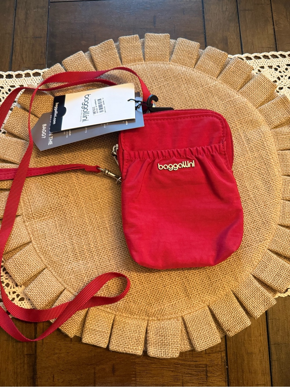 Baggallini Red Compact Crossbody Pouch